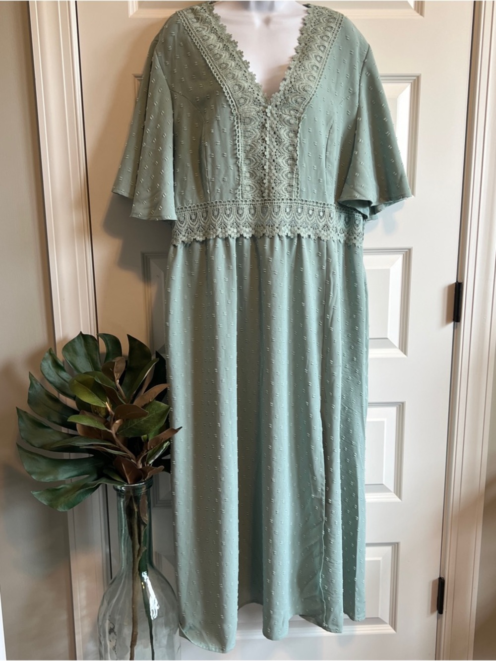 Unbranded Maxi Size 4X Boho Swiss Dot
